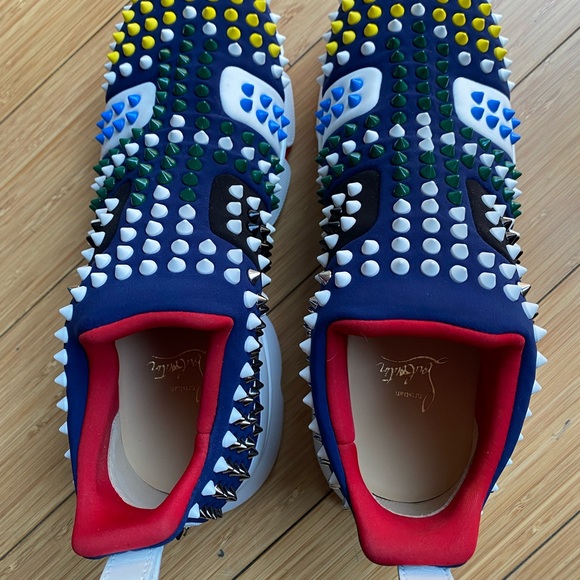 CHRISTIAN LOUBOUTIN
Neoprene Mens Funfor Run Flat Sneakers 'Multi-Color Spikes' - Picture 4 of 9